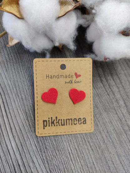 Nappikorvakorut Sydän (eri värejä) - pikkumeea