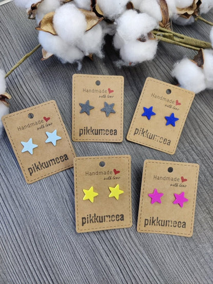 Nappikorvakorut Tähti (eri värejä) - pikkumeea