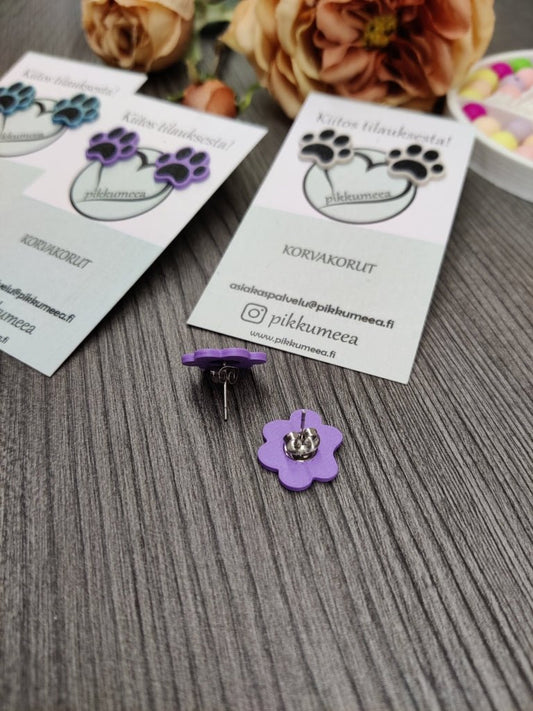 Nappikorvakorut Tassu (eri värejä) - pikkumeea