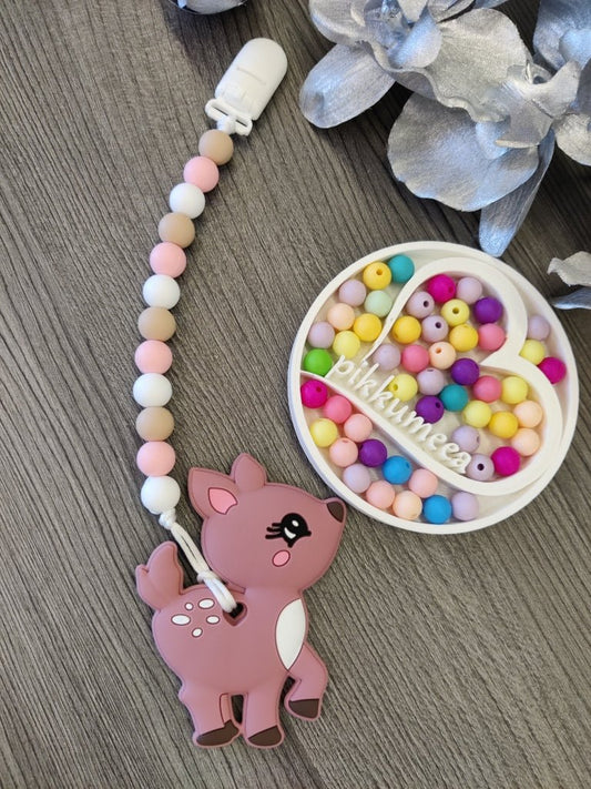 Purulelu bambi vanha roosa (beige / vaaleanpunainen / valkoinen) - pikkumeea