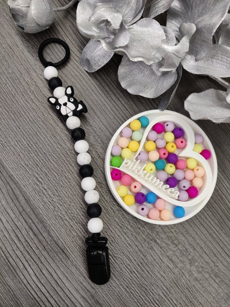 Tuttinauha koira (musta / valkoinen / graniitti) - pikkumeea